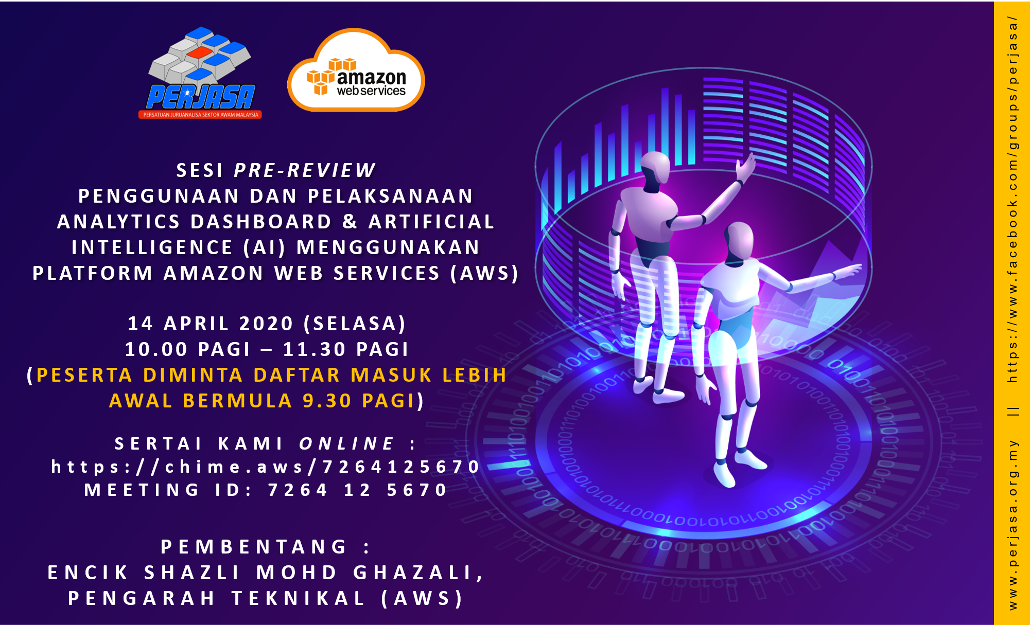 Sesi Pre-Review Penggunaan dan Perlaksanaan Analytics Dashboard & Artificial Intelligence (AI) menggunakan Platform Amazon Web Services (AWS)