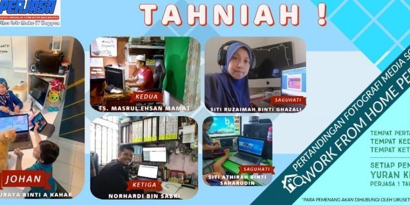 KEPUTUSAN PERTANDINGAN FOTOGRAFI WORK FROM HOME PERJASA 2020