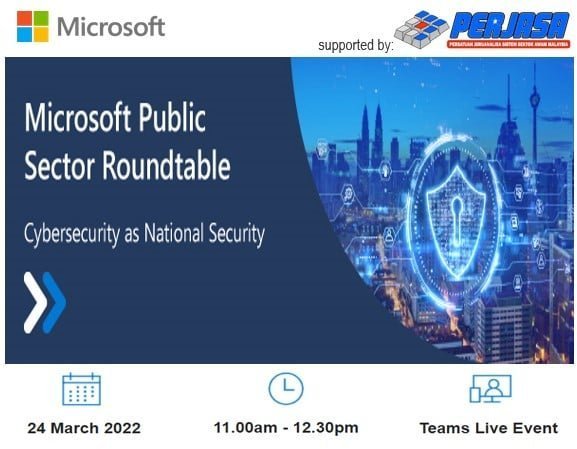 Invitation to Microsoft Public Sector Roundtable – Cybersecurity as National Security